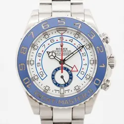 ROLEX YACHT-MASTER II 116680 SS AT WHITE DIAL 1 EXTRA LINK