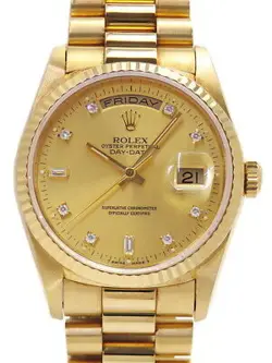 ROLEX DAY DATE DIAMOND 18238A L MEN'S AUTOMATIC #T013