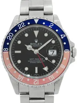 ROLEX GMT MASTER RED AND BLUE BEZEL 16700 A MEN'S AUTOMATIC #T032