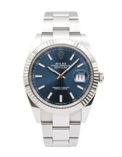 ROLEX DATEJUST 41 / BLUE DIAL / 2021 / 126334
