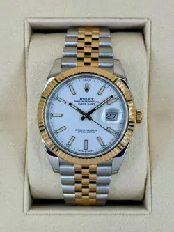2020 ROLEX DATEJUST 41MM 126333 TWO-TONE JUBILEE WHITE DIAL