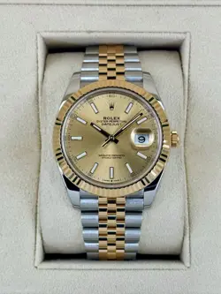2022 ROLEX DATEJUST 41MM 126333 TWO-TONE JUBILEE CHAMPAGNE DIAL