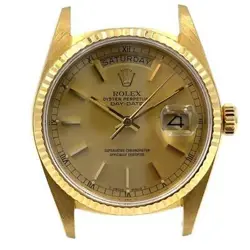 Men's 18K Yellow Gold Rolex Day Date "President" Wristwatch, 18038 Circa 1984