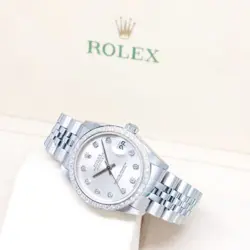 ROLEX 31MM  SILVER DIAMONDS DIAL DATEJUST REF: 78274 (Y SERIES)