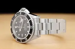 2002 ROLEX MENS SUBMARINER DATE 16610 BLACK STEEL OYSTER 40MM AUTOMATIC WATCH
