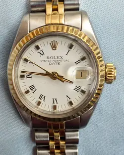 ROLEX DATEJUST GOLD & STEEL LADIES WATCH