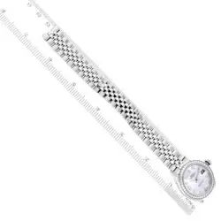 ROLEX DATEJUST STEEL WHITE GOLD MOP DIAL DIAMOND LADIES WATCH 279384