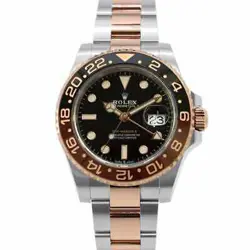 ROLEX GMT MASTERⅡ 40MM STEEL 18K ROSE GOLD BLACK DIAL 126711CHNR