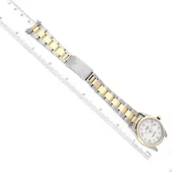 ROLEX DATE STEEL YELLOW GOLD WHITE DIAL MENS WATCH 15203