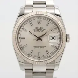 ROLEX DATEJUST 116234 SS×WG AT SILVER-FACE 1 EXTRA LINK