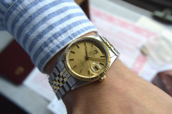 Tudor Prince Day Date Rolex Two Tone 94613 36mm Jubilee Bracelet Men's Watch