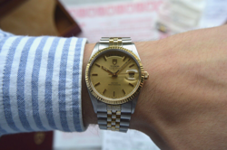 Tudor Prince Day Date Rolex Two Tone 94613 36mm Jubilee Bracelet Men's Watch