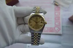 Tudor Prince Day Date Rolex Two Tone 94613 36mm Jubilee Bracelet Men's Watch