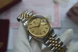 Tudor Prince Day Date Rolex Two Tone 94613 36mm Jubilee Bracelet Men's Watch