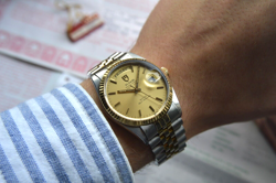 Tudor Prince Day Date Rolex Two Tone 94613 36mm Jubilee Bracelet Men's Watch