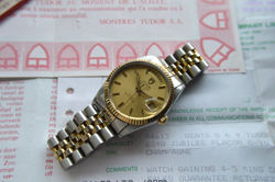 Tudor Prince Day Date Rolex Two Tone 94613 36mm Jubilee Bracelet Men's Watch