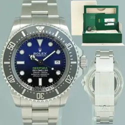 MINT PAPERS ROLEX SEA-DWELLER DEEPSEA JAMES CAMERON BLUE 126660 44MM WATCH