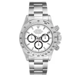 MEN'S ROLEX DAYTONA 40MM STAINLESS STEEL WRISTWATCH WITH WHITE CHRONOGRAPH DIAL.