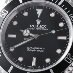 ROLEX SUBMARINER No Date 14060 Black Frozen Dial All Tritium W Number second...