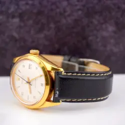 Vintage Rolex 34mm Gold Capped Oysterdate Precision Ref 6694 Steel Watch Head