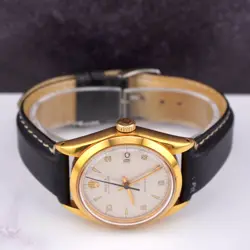 Vintage Rolex 34mm Gold Capped Oysterdate Precision Ref 6694 Steel Watch Head