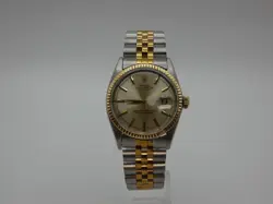 VINTAGE ROLEX DATEJUST 1601 18K GOLD STEEL AUTOMATIC WATCH JUBILEE BRACELET!!