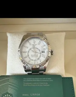 ROLEX SKY-DWELLER 326934 SILVER OYSTER BRACELET WITH SILVER BEZEL