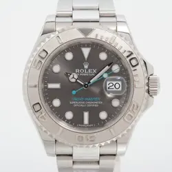ROLEX YACHT‑MASTER 116622 SS×PT AT DARK-RHODIUM-FACE 3 EXTRA LINKS