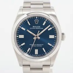 ROLEX OYSTER PERPETUAL 126000 SS AT BLUE-FACE 2 EXTRA LINKS