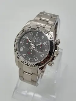 ROLEX 116509 18K WHITE GOLD VERY RARE GREY RACING DIAL 40MM WATCH B&PS