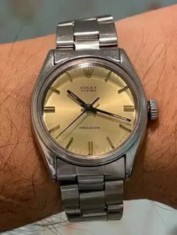 *ROLEX 6694 *CHANGED MOVEMENT SWISS AS MANUAL ROLEX STRAP *READ INFO*DHL