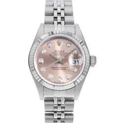 ROLEX DATEJUST 10P DIAMOND 79174G PINK Y NUMBER SECOND HAND WOMEN