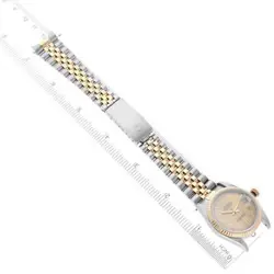 ROLEX DATEJUST MIDSIZE STEEL YELLOW GOLD ANNIVERSARY DIAL LADIES WATCH 68273