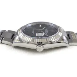 Rolex Wristwatch Datejust 41 126334 Slate Grey Dial Date Roulette Engraved Calen