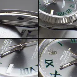 Rolex Wristwatch Datejust 41 126334 Slate Grey Dial Date Roulette Engraved Calen