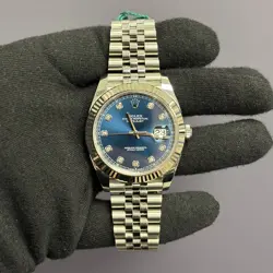 ROLEX DATEJUST 41MM BLUE DIAL WATCH 126334