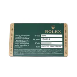 116234 NUMBER MANUFACTURED