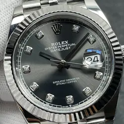 🎄Authentic🎄Rolex🎄Datejust 41mm WG Men's Watch 10P Diamond Oyster Role