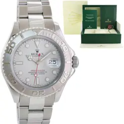 2000 MINT ROLEX YACHT-MASTER 16622 STEEL PLATINUM BEZEL OYSTER 40MM WATCH BOX