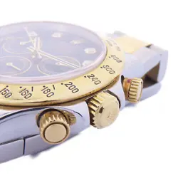 ROLEX Daytona Automatic Watch 116523G 18K Yellow Gold/Stainless Steel Black