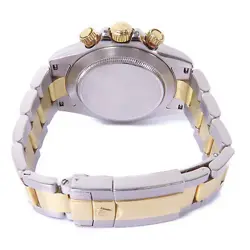 ROLEX Daytona Automatic Watch 116523G 18K Yellow Gold/Stainless Steel Black