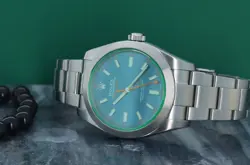 Rolex 116400GV Milgauss Green Crystal Azul Blue Matte Rare 'Z-Blue'