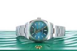 Rolex 116400GV Milgauss Green Crystal Azul Blue Matte Rare 'Z-Blue'