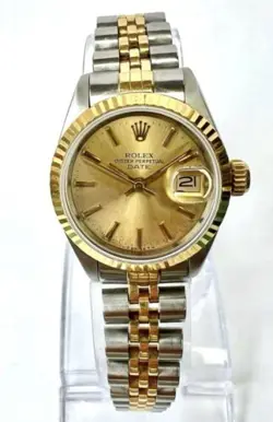 ROLEX OYSTER PERPETUAL DATE AUTOMATIC 26MM 2 TONE WATCH