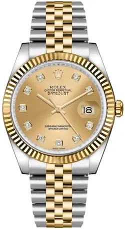 ROLEX DATEJUST 36 CHAMPAGNE DIAL  GOLD & STEEL AUTOMATIC JUBILEE UNISEX WATCH