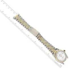 ROLEX DATEJUST WHITE ROMAN DIAL STEEL YELLOW GOLD MENS WATCH 16233