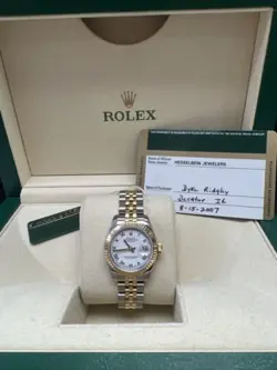 ROLEX LADY-DATEJUST 179173 GOLD AND SILVER JUBILEE BRACELET WITH  BOX & PAPERS