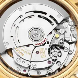 Rolex Daytona Yellow Gold White Dial Brown Strap Mens Watch 116518