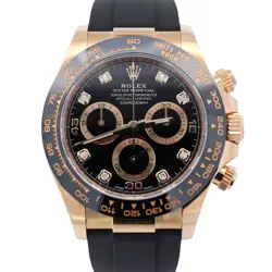 ROLEX DAYTONA 40MM BLACK DIAL WATCH 116518LN YG