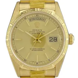 USED ROLEX DAY DATE BARK 18078 GOLD CASE: 35MM BAND: 16CM MEN'S WATCH #12123
